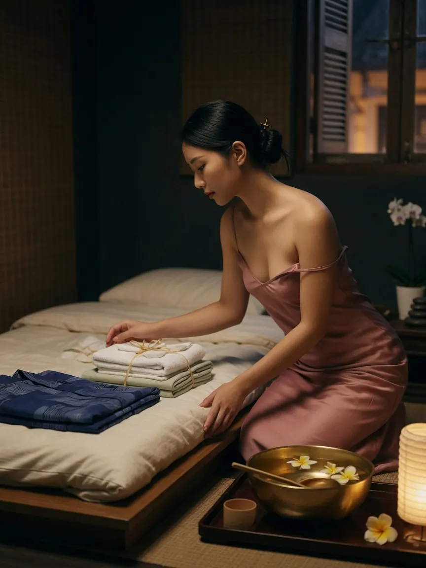 Quiet corner of a studio where erotic massage Singapore is booked by appointment