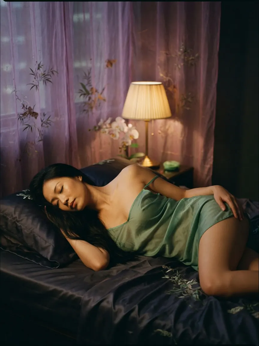 Jade and orchid tones in a private room for nuru massage vs body to body massage