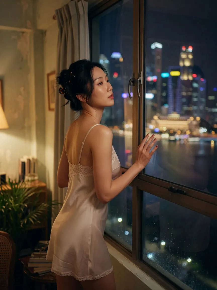 A treatment room at night, the setting for River Valley massage Singapore